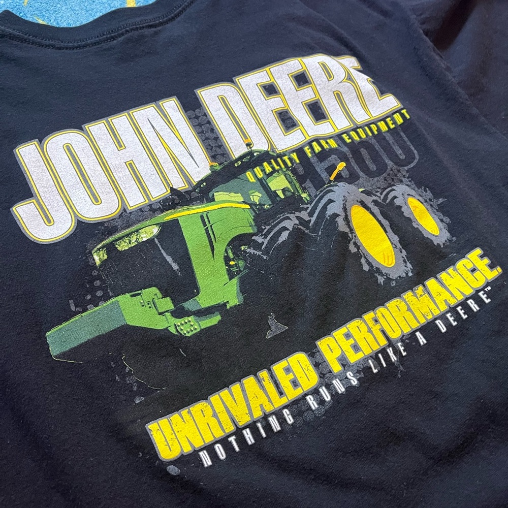 Vintage John Deere Anvil Graphic Tshirt Size L Front And Back Print